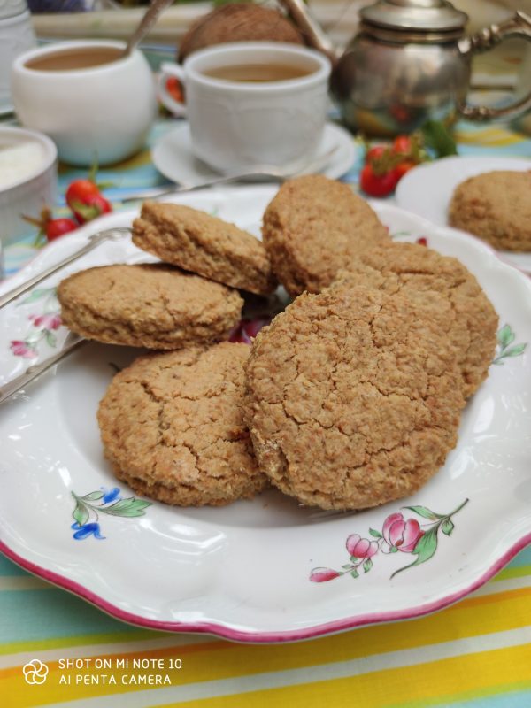 imagen de galleta anzac saludable de coco y avena